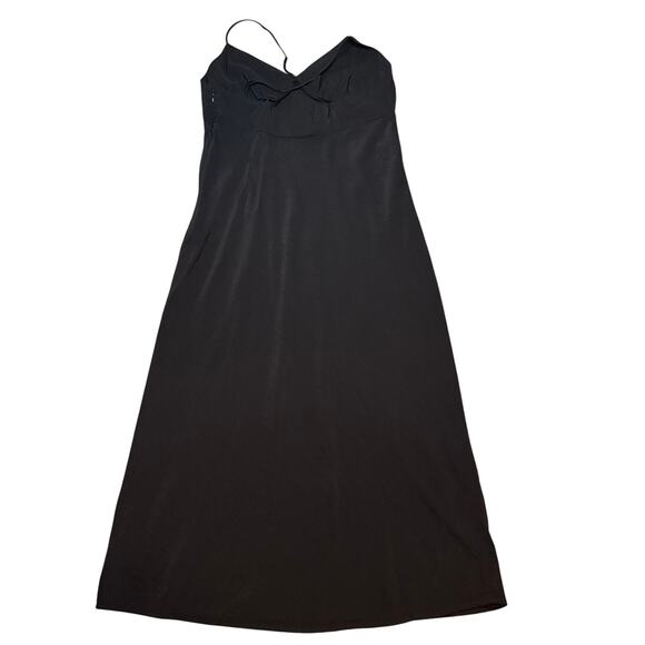 Madewell Black Slip Midi Dress Size 10 V-Neck Adjustable Straps NWOT - Picture 7 of 9